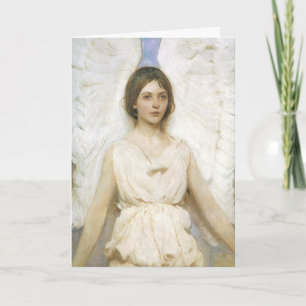 Angel by Abbott Thayer, Vintage Easter Blessings Holiday Card