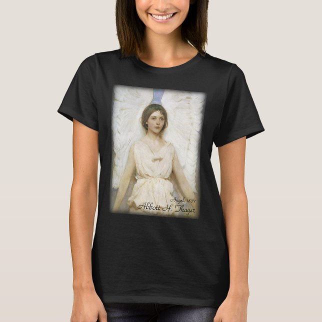 Angel by Abbott Thayer, Vintage Victorian Fine Art T-Shirt (Front)