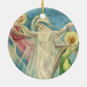 “Angel” by Mexican Artist Angel Zarraga Ceramic Ornament