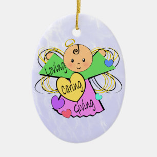 Angel Caregiver Ceramic Tree Decoration