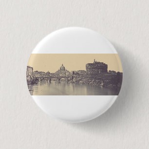 Angel castle and Vatican dome 3 Cm Round Badge