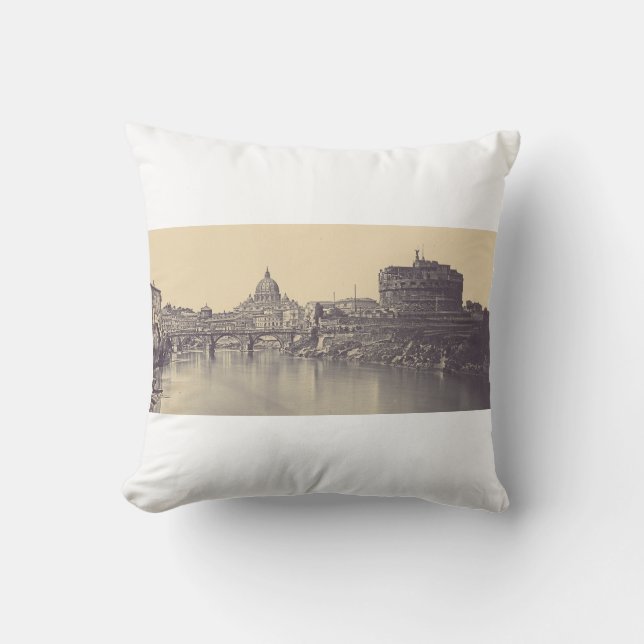 Angel castle and Vatican dome Cushion (Front)