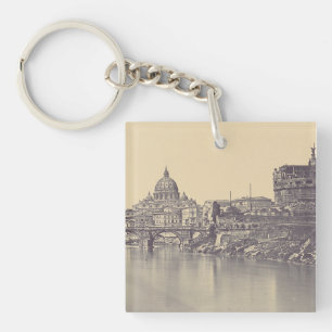 Angel castle and Vatican dome Key Ring