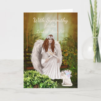 Angel cat for the Loss of your Pet Card