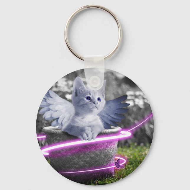 angel cat key ring (Front)