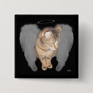 Angel Cat (Lucian) 15 Cm Square Badge