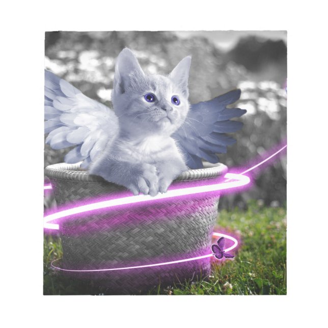 angel cat notepad (Front)
