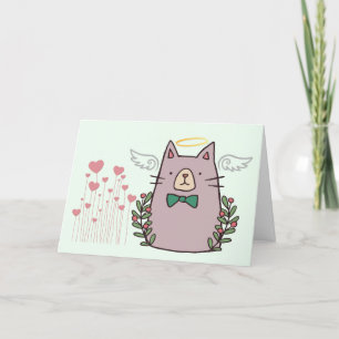 Angel Cat Sympathy Card for Pet Loss