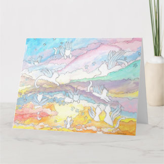 Angel cats in heaven, pet loss card