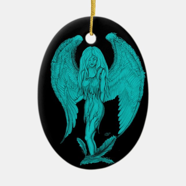 Angel Ceramic Tree Decoration (Front)