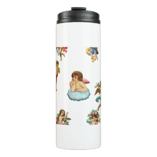 angel cherub antique thermal tumbler