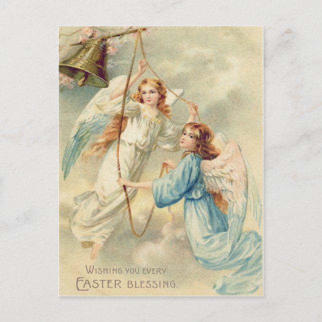 Angel Cherub Heaven Ringing Bell Postcard (Front)