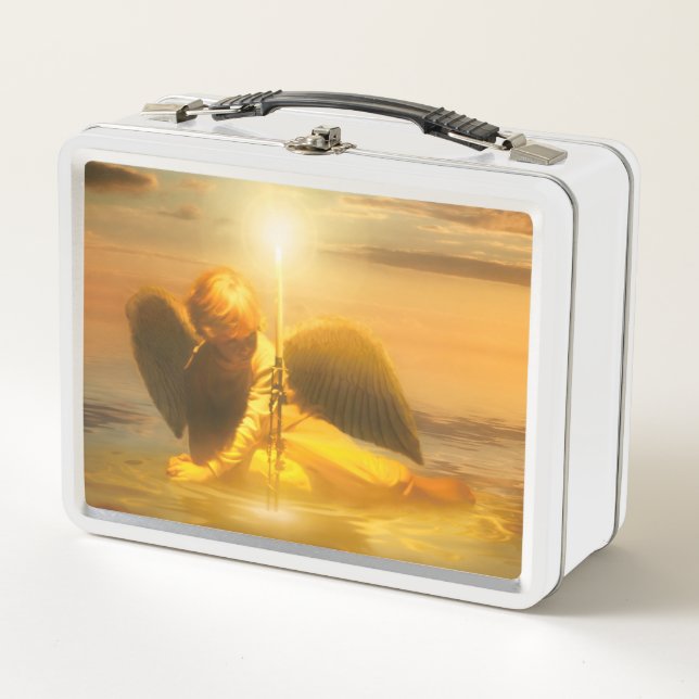 Angel Child LIGHT THE WORLD Metal Lunch Box (Front)
