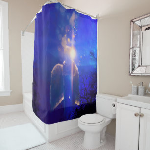 Angel Child "NEVER ALONE" Shower Curtain