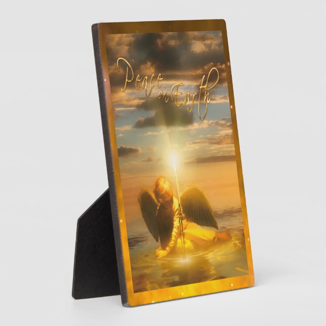 Angel Child PEACE ON EARTH Plaque (Side)