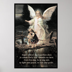 Angel, Children, Bridge, Poem Poster