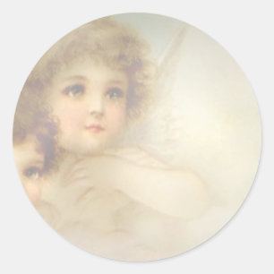 Angel Children Classic Round Sticker