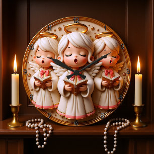 Angel Choir Large Clock