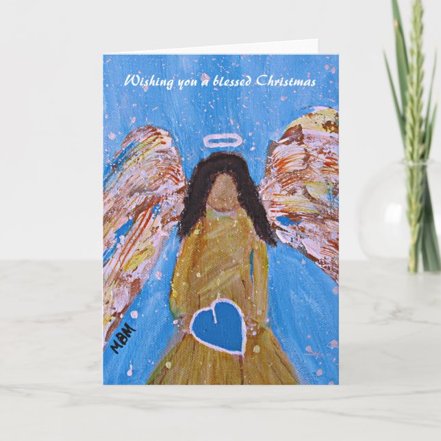 Angel Christmas Card (blank inside) (Front)