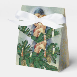Angel Christmas Mery and Jesus in Candle Light Favour Box
