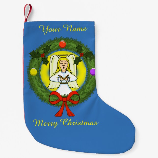 Angel Christmas Stocking (Customisable) (Front)