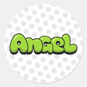 Angel Classic Round Sticker