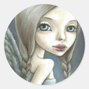 angel classic round sticker