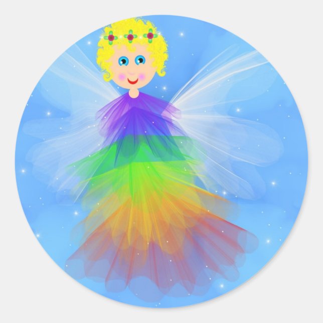 Angel Classic Round Sticker (Front)