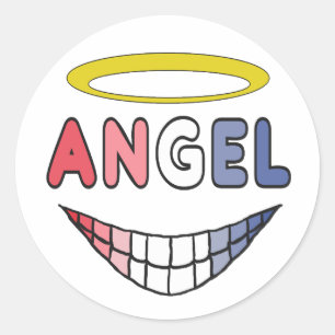 Angel Classic Round Sticker