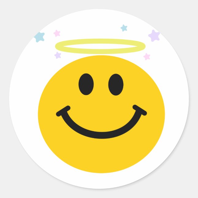 Angel Classic Round Sticker (Front)