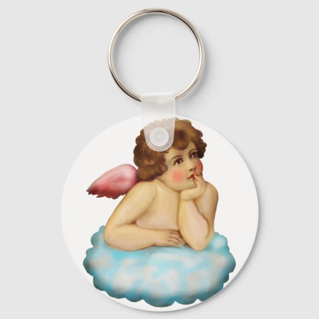 Angel Cloud Cupid Key Ring (Front)