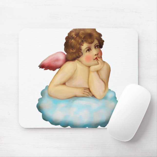 Angel Cloud Cupid Mouse Pad (With Mouse)