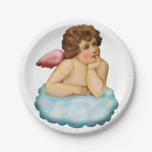 Angel Cloud Cupid Paper Plate