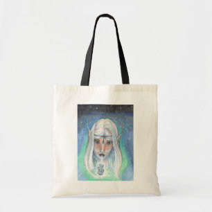 Angel Clouds Blue Red Green Yellow Crystal Elf Tote Bag