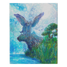 Angel Clouds Blue Wolf Full Moon
