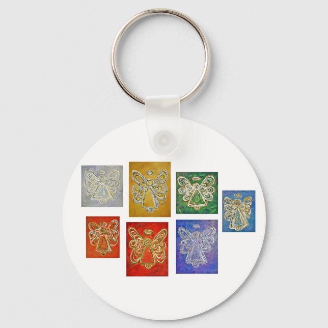 Angel Colour Series Paintings Keychain (Front)