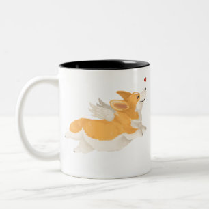 Angel Corgi Two-Tone Coffee Mug