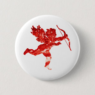Angel Cupid Red Cherub 6 Cm Round Badge