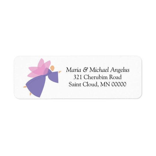 Angel Customised Merry Christmas Card Stickers Return Address Label