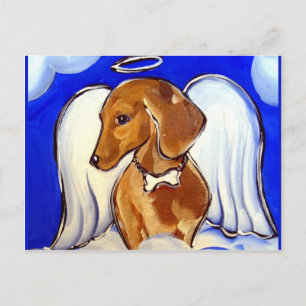 Angel Dachshund Postcard