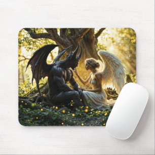 Angel Demon supernatural bright design Mouse Pad