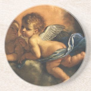 Angel detail, Patron Saints of Modena by Guercino Coaster