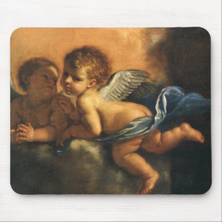 Angel detail, Patron Saints of Modena by Guercino Mouse Pad