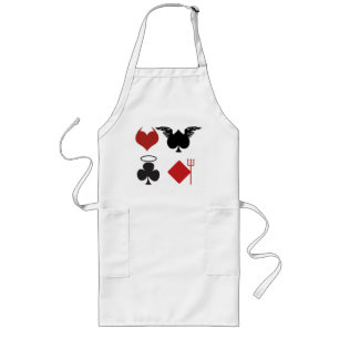 ANGEL DEVIL CARD SUITS LONG APRON