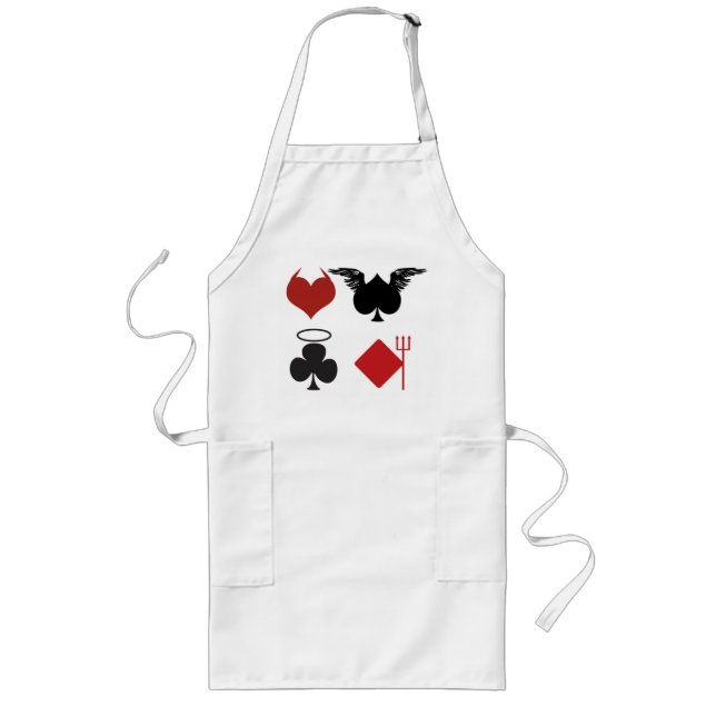 ANGEL DEVIL CARD SUITS LONG APRON (Front)