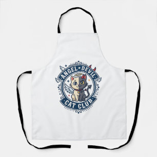 Angel Devil Cat Cat Mum Gift Idea - Angel Devil Ca Apron