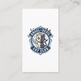 Angel Devil Cat Cat Mum Gift Idea - Angel Devil Ca Business Card