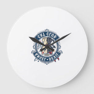 Angel Devil Cat Cat Mum Gift Idea - Angel Devil Ca Large Clock