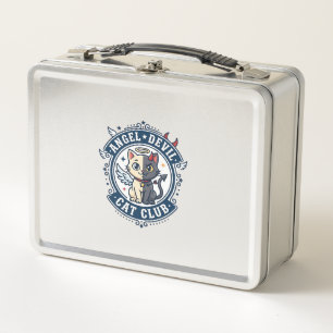 Angel Devil Cat Cat Mum Gift Idea - Angel Devil Ca Metal Lunch Box