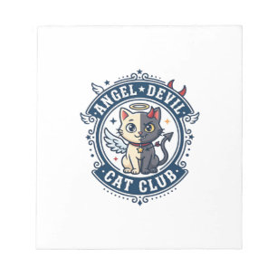 Angel Devil Cat Cat Mum Gift Idea - Angel Devil Ca Notepad